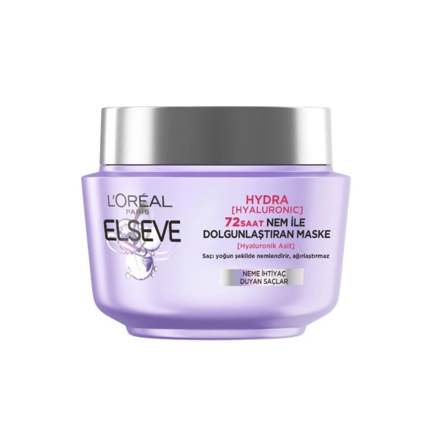 ماسک مو آبرسان لورآل‌پاریسLOREAL بنفش یاسی حاوی هیالورونیک اسید مدل السیو حجم 300 میلی لیتر  - Main Image